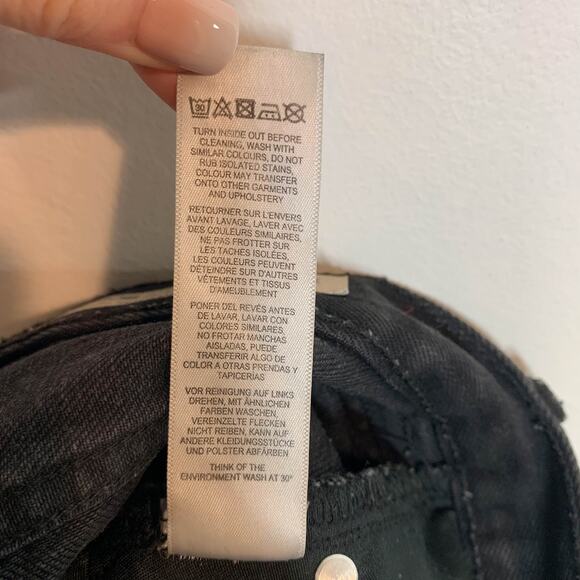 ASOS distressed denim shorts high rise black 100% cotton grunge biker 2981 - Picture 9 of 12